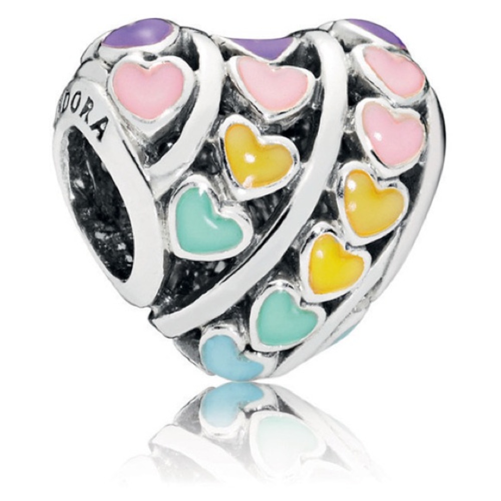Rainbow Hearts Pandora Charm